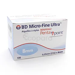 BD MICROFINE PLUS AIGUILLE À STYLO INSULINE 31G/8MM BOITE DE 100