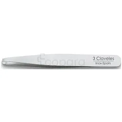 3 CLAVELES PINCE A EPILER INOX DROIT 10.5CM REFERENCE 80100