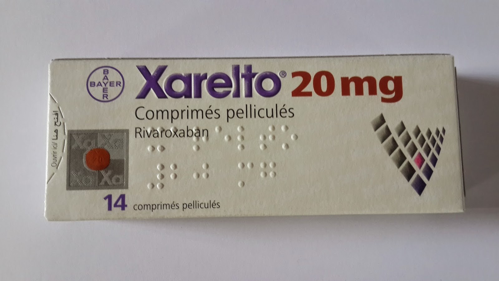 XARELTO 20MG BOITE DE 14 COMPRIMES
