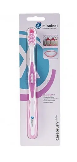 MIRADENT CAREBRUSH BROSSE A DENTS ADULTE ROSE