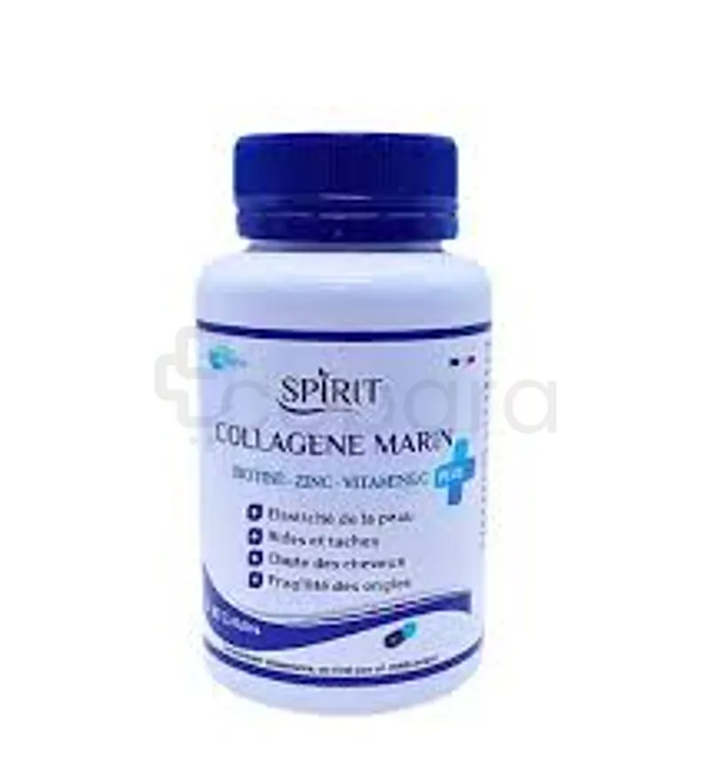 SPIRIT COLLAGENE MARIN PLUS BIOTINE ZINC VITAMINE C BOITE DE 90 GELULES