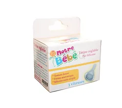 NOTRE BEBE TETINE REGLABLE PURE SILICONE 3 VITESSES