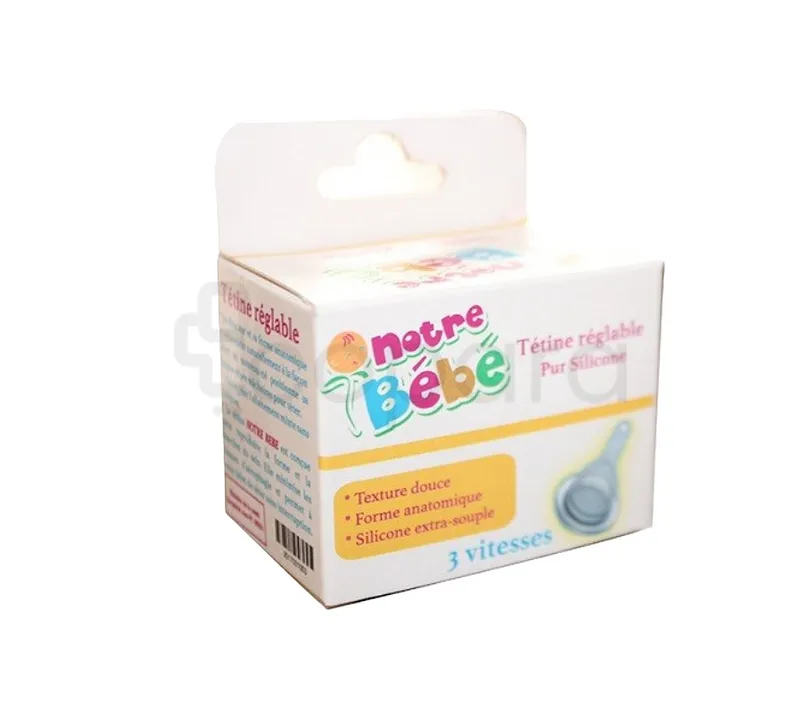 NOTRE BEBE TETINE REGLABLE PURE SILICONE 3 VITESSES