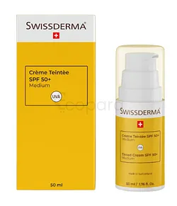 SWISSDERMA CREME SOLAIRE TEINTEE MEDIUM SPF50+ 50ML