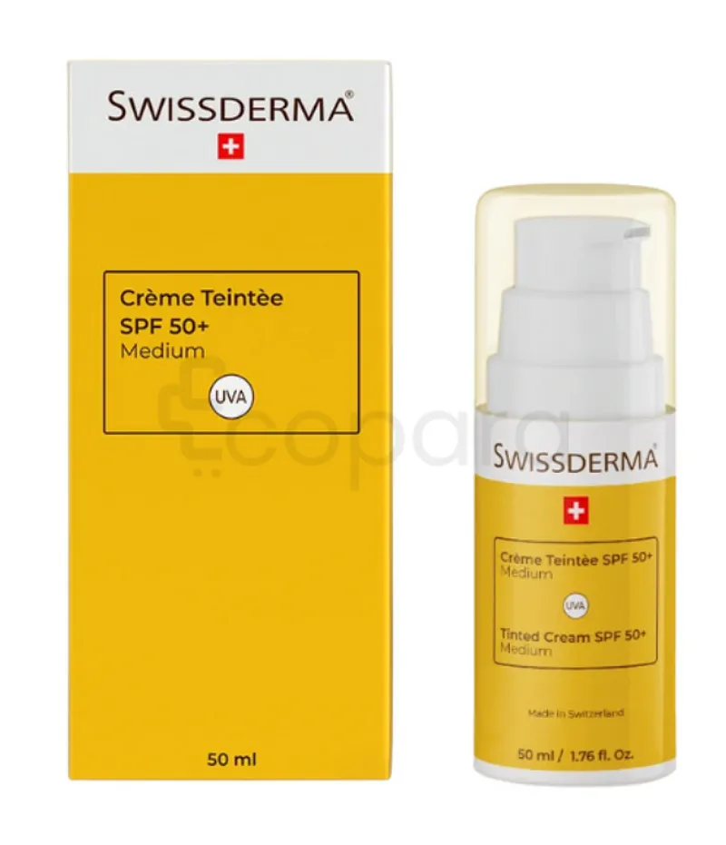 SWISSDERMA CREME SOLAIRE TEINTEE MEDIUM SPF50+ 50ML