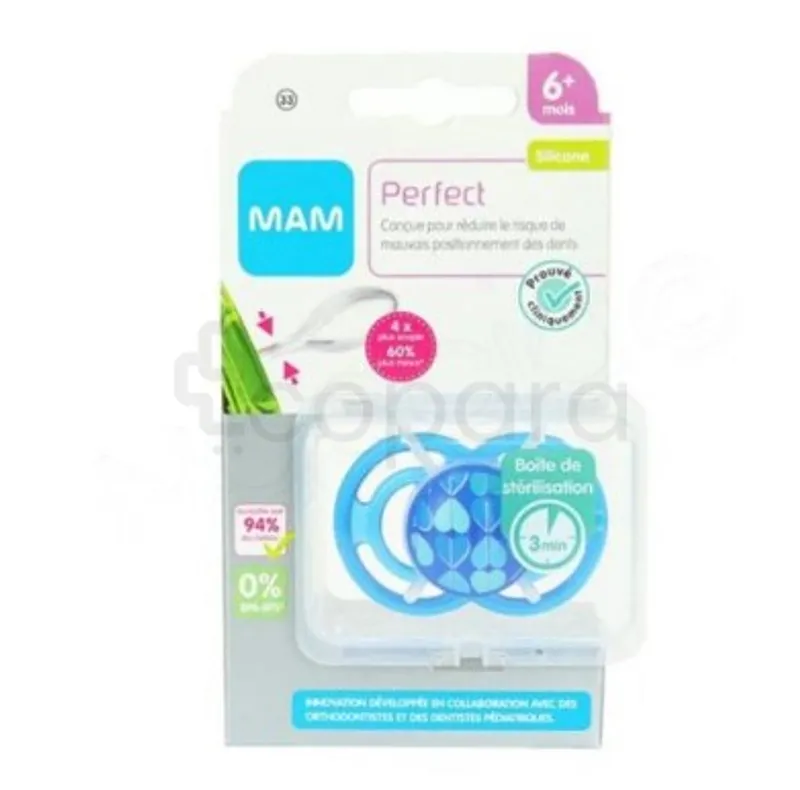 MAM SUCETTE PERFECT +6MOIS BOY REFERENCE SH20037