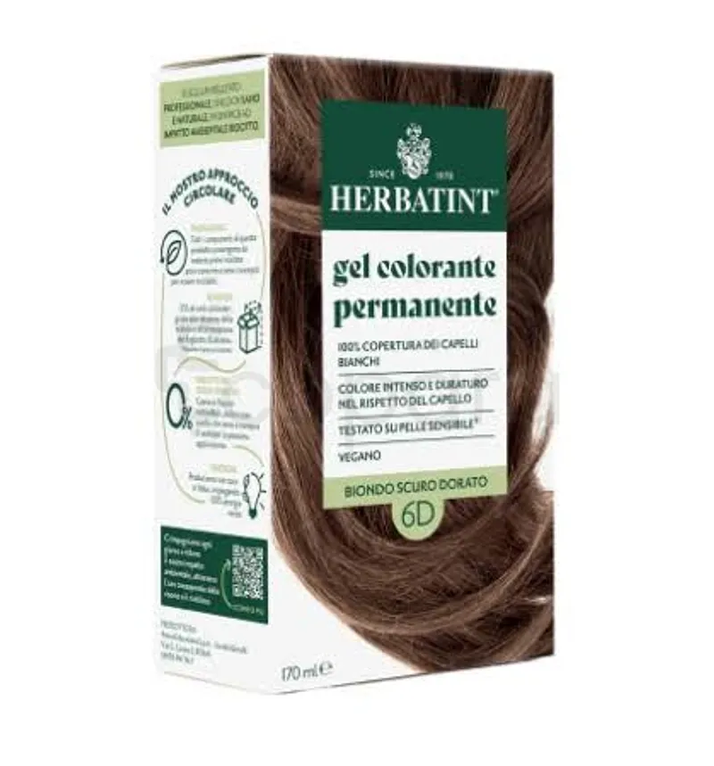 HERBATINT SOIN COLORANT PERMANENT 6D BLOND FONCE DORE 170ML