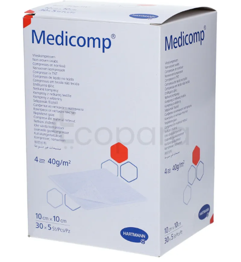 HARTMANN MEDICOMP S 40 COMPRESSE NON TISSE STERILES 10CM*10CM BOITE DE 150 REFERENCE 411060