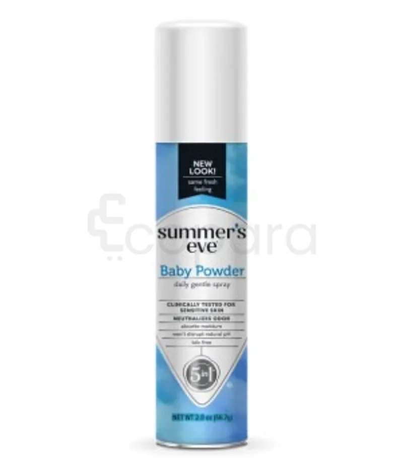 SUMMER'S EVE 5IN 1 BABY POWDER SPRAY 56.7G