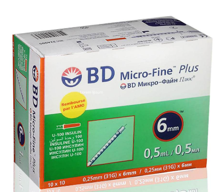 BD MICROFINE PLUS SERINGUE 0.5ML PAR UNITE