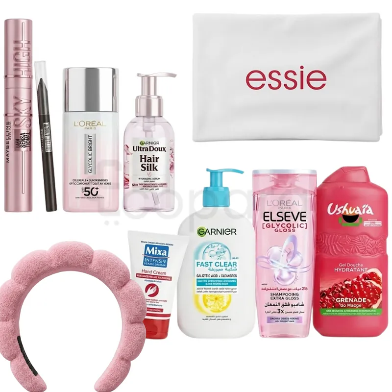 CORPORATE GIRL BOX BLACK FRIDAY MIXA CREME + GARNIER EAU MICELLAIRE 400ML + ULTRA DOUX SHAMPOOING RICE 200ML + ELSEVE HUILE + MAYBELLINE LIFTER 004 + MASCARA TELESCOPIC + MAYBELLINE KAJAL EXTRA