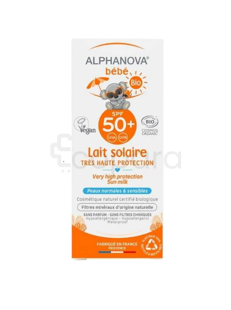 ALPHANOVA BEBE LAIT SOLAIRE VEGAN SPF50+ 50G