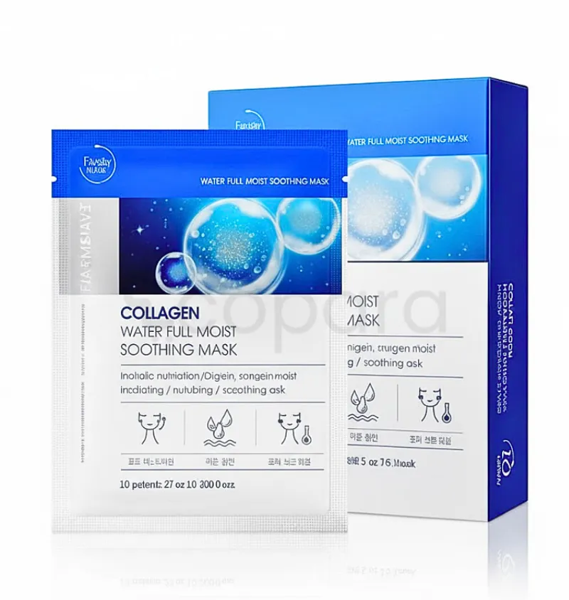 FARMSTAY COLLAGEN WATER FULL MOIST MASK 27ML BOITE DE 10