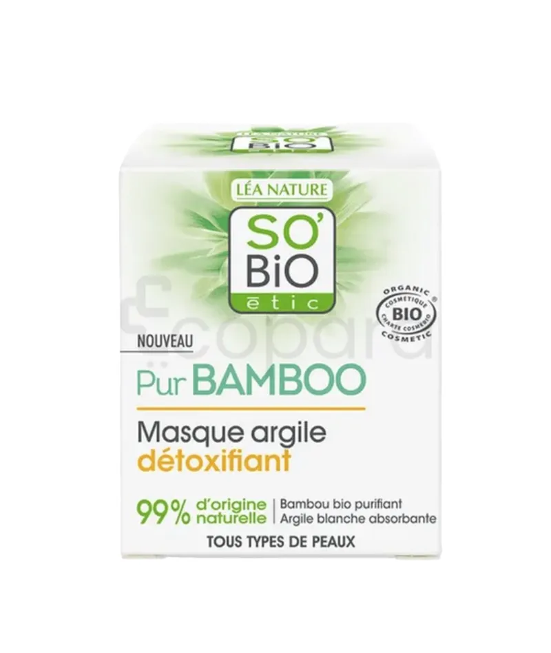 SO'BIO ETIC PUR BAMBO MASQUE ARGILE DETOXIFIANT 50ML