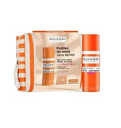 BELLA AURORA PACK ECRAN SOLAIRE PEAUX NORMALES A SECHES SPF50+ 50ML + TROUSSE ORANGE OFFERTE