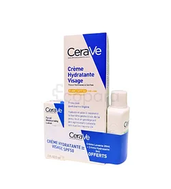 CERAVE PACK SLEVEE CREME HYDRATANTE SPF50 52ML + MINI CREME LAVANTE 3ML + MINI CREME HYDRATANTE 3ML