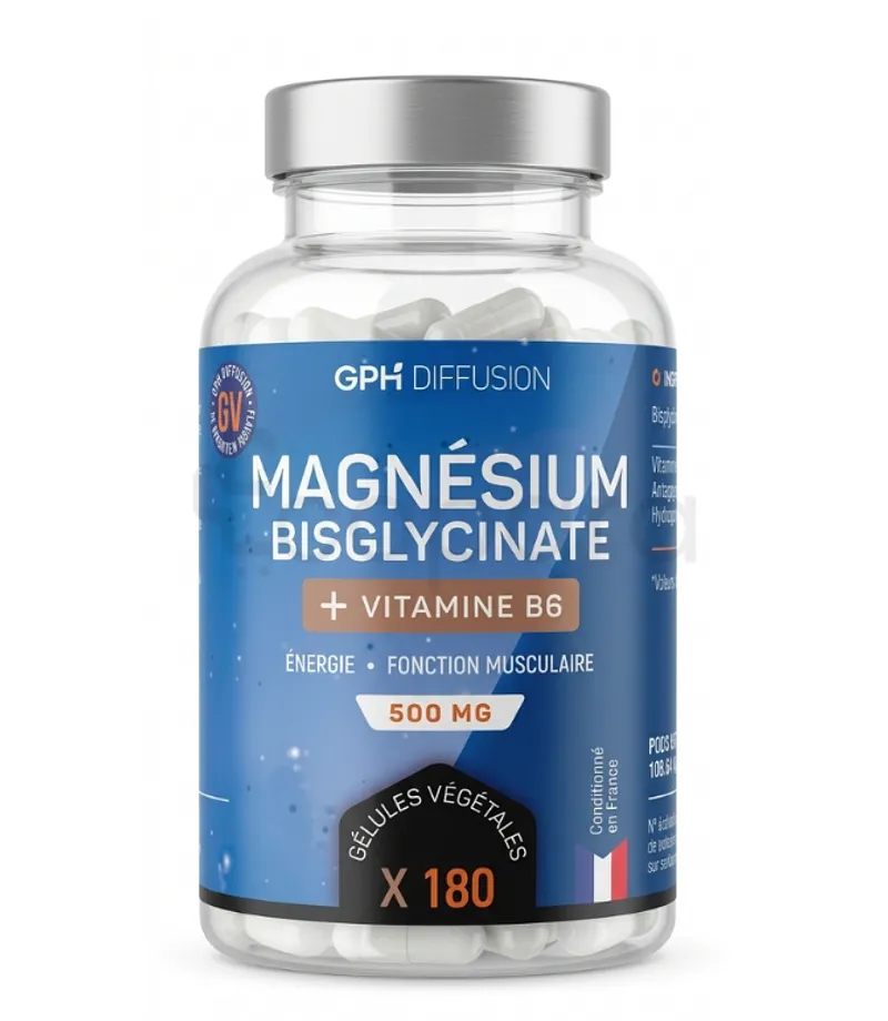 GPH MAGNESIUM BISGLYCINATE B6 BOITE DE 180 GELULES