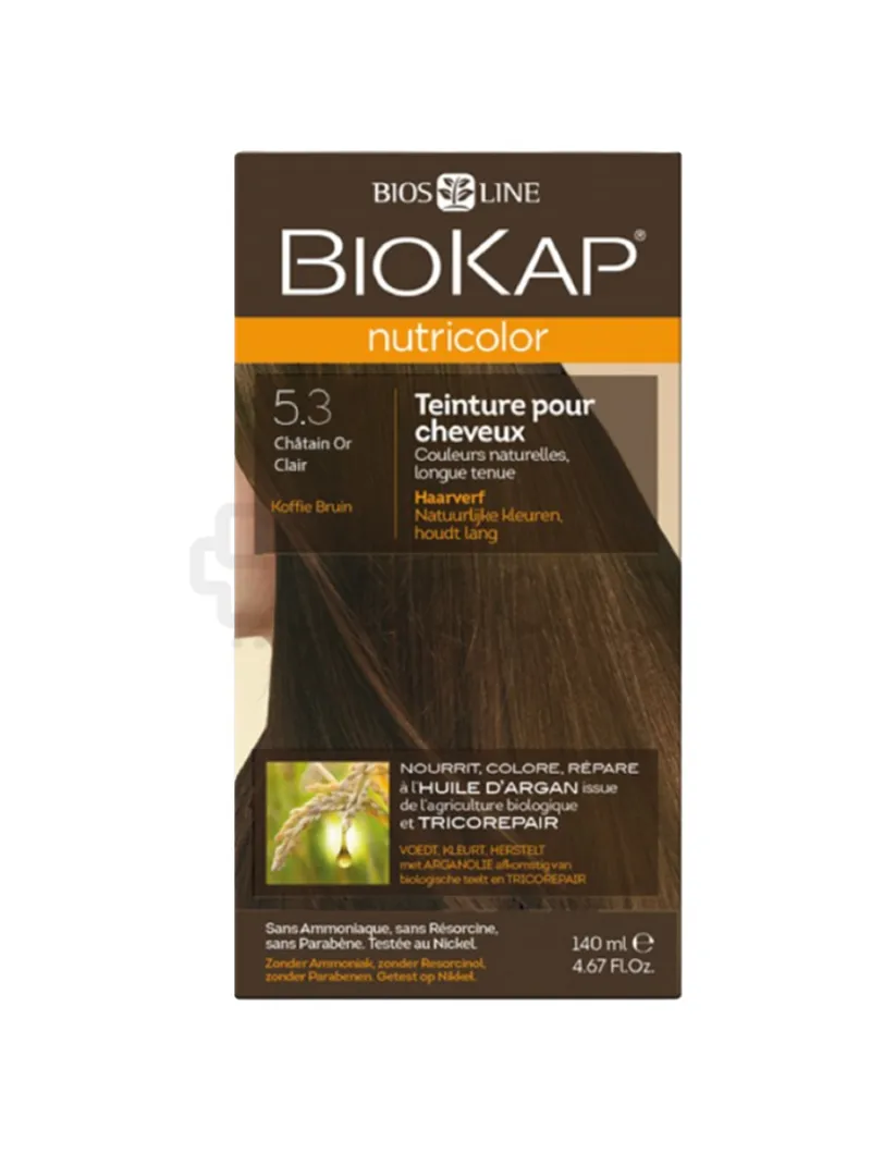 BIOKAP NUTRICOLOR NUMERO 5.3 CHATAIN OR CLAIR