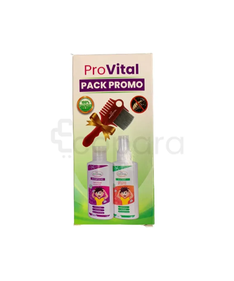 PROVITAL KIT ANTI-POUX ET LENTES SHAMPOOING TRAITEMENT ANTI-POUX ET LENTES + LOTION ANTI-POUX + PEIGNE