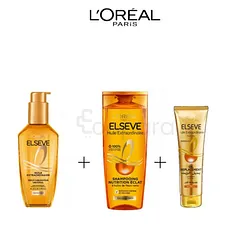 L'OREAL PARIS PACK ELSEVE HUILE EXTRAORDINAIRE 100ML + SHAMPOOING ELSEVE HUILE EXTRAORDINAIRE 200ML+ HUILE REPLACEMENT 125ML