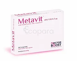 METAVIT ACIDE FOLIQUE-IODE-VIT B12 BOITE DE 30 COMPRIMES