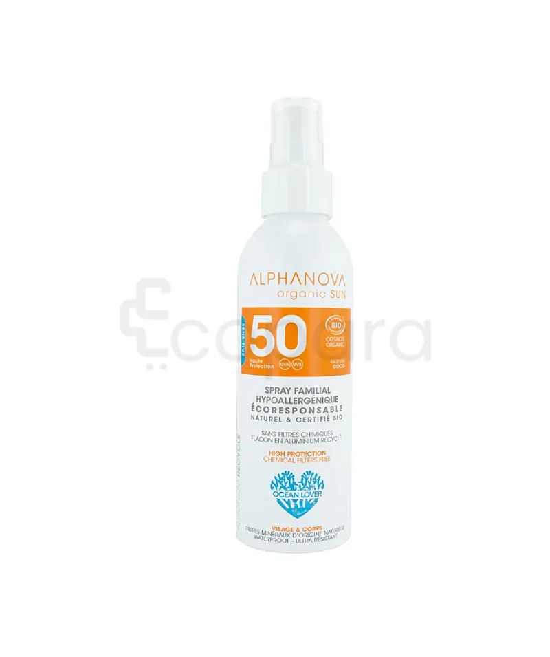 ALPHANOVA SPRAY SOLAIRE FAMILIAL BIO SPF50 150G