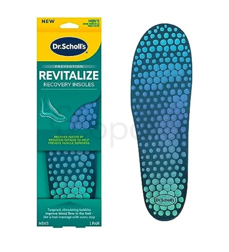 DR SCHOLL'S REVITALIZE RECOVERY INSOLES MEN BOITE DE 1