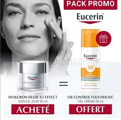 EUCERIN PACK HYALURON FILLER JOUR 50ML + ECRAN OIL CONTROL 50ML