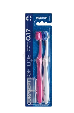 CURASEPT PACK SOFT LINE MEDIUM 0.17 DEUX BROSSE A DENTS