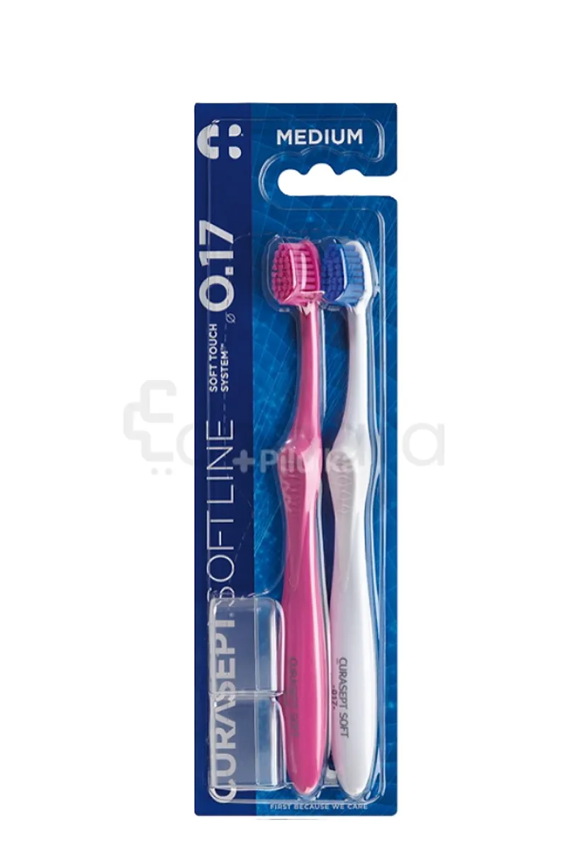 CURASEPT PACK SOFT LINE MEDIUM 0.17 DEUX BROSSE A DENTS