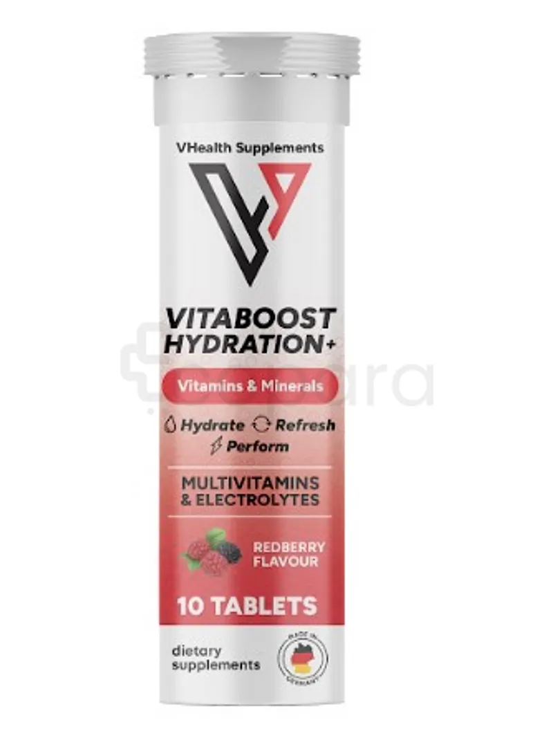 VITABOOST HYDRATION MULTIVITAMINS & ELECTROLYTES REDBERRY FLAVOUR BOITE DE 10 COMPRIMES