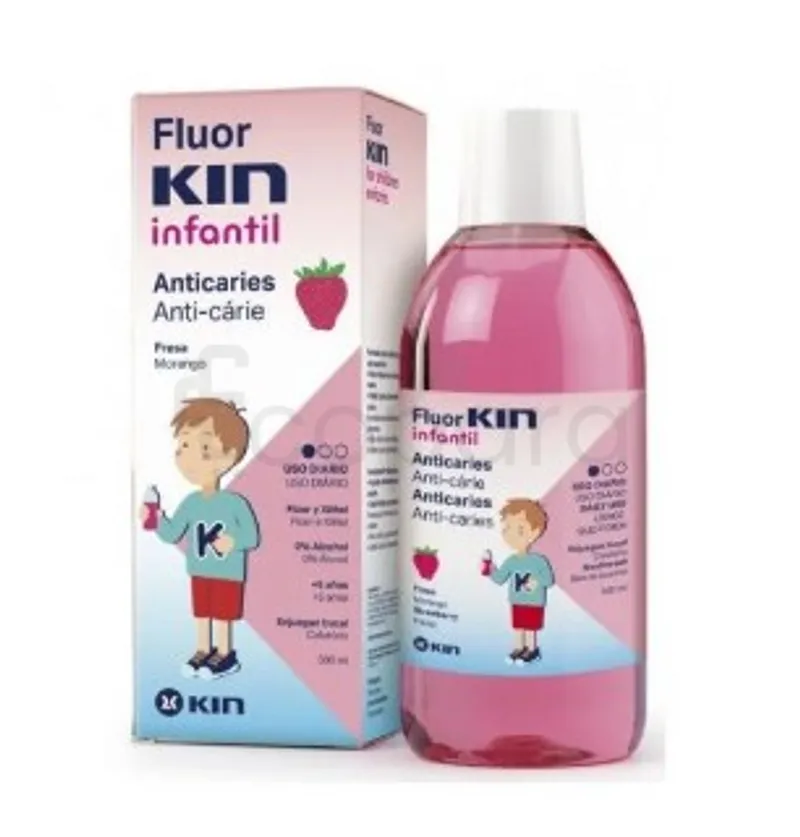 KIN FLUOR ENFANT BAIN DE BOUCHE FRAISE 500ML
