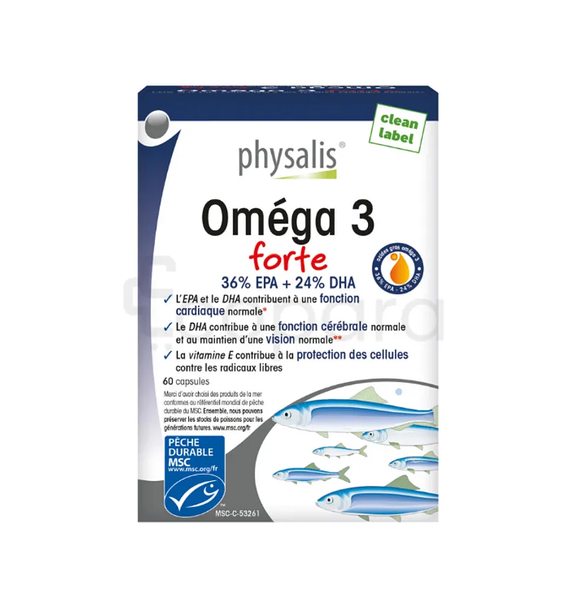 PHYSALIS OMEGA 3 FORTE 36% EPA + 24% DHA BOITE DE 60 CAPSULES