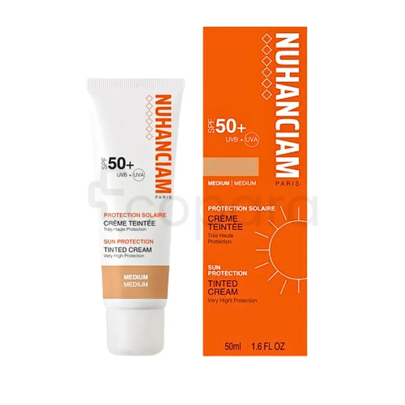 NUHANCIAM CREME SOLAIRE TEINTEE SPF50+ 50ML REFERENCE MEDIUM