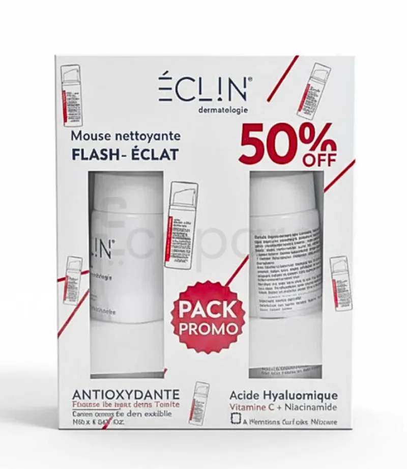 ECLIN PACK MOUSSE NETTOYANTE FLASH ECLAT 150ML + MOUSSE 150ML