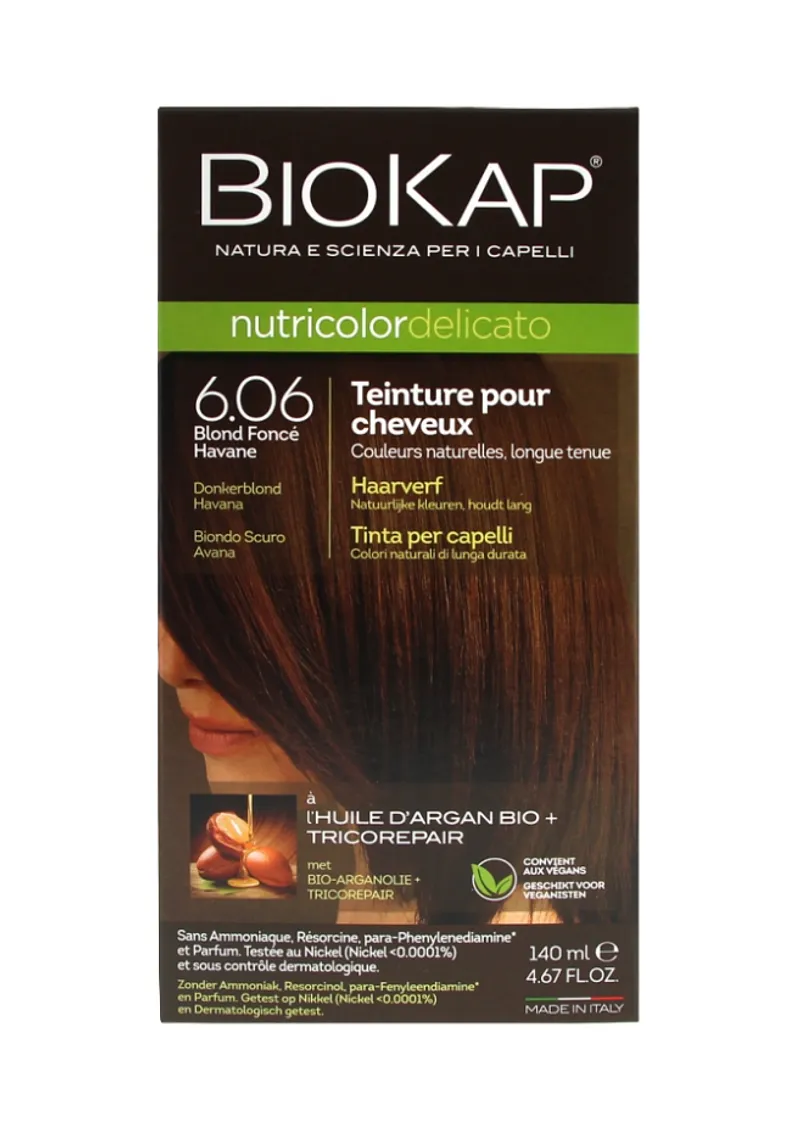 BIOKAP NUTRICOLOR DELICATO NUMERO 6.06 BLOND FONCE