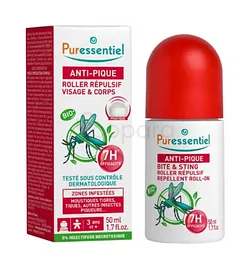 PURESSENTIEL ANTI-PIQUE ROLLER REPULSIF VISAGE ET CORPS 50ML