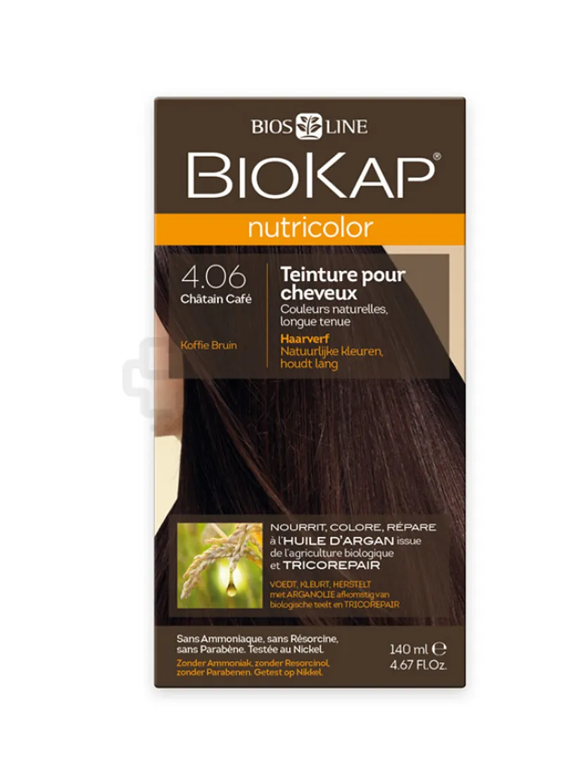 BIOKAP NUTRICOLOR NUMERO 4.06 CHATAIN CAFE