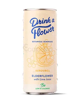 DRINK A FLOWER BOTANICAL LEMONADE RESOURCE ELDERFLOWER WITH LIME JUICE 25CL
