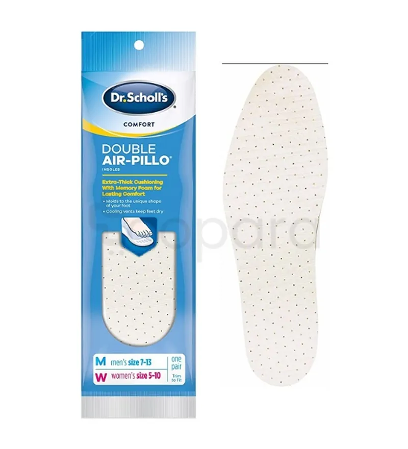 DR SCHOLL'S AIR-PILLO WITH MEMORY FOAM MEN'S/WOMEN'S TAILLE 5-13 BOITE DE 1 PAIRE