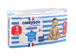 CARRYBOO COUCHES DE NOS REGIONS TAILLE 3 4-9KG BOITE DE 50 COUCHES