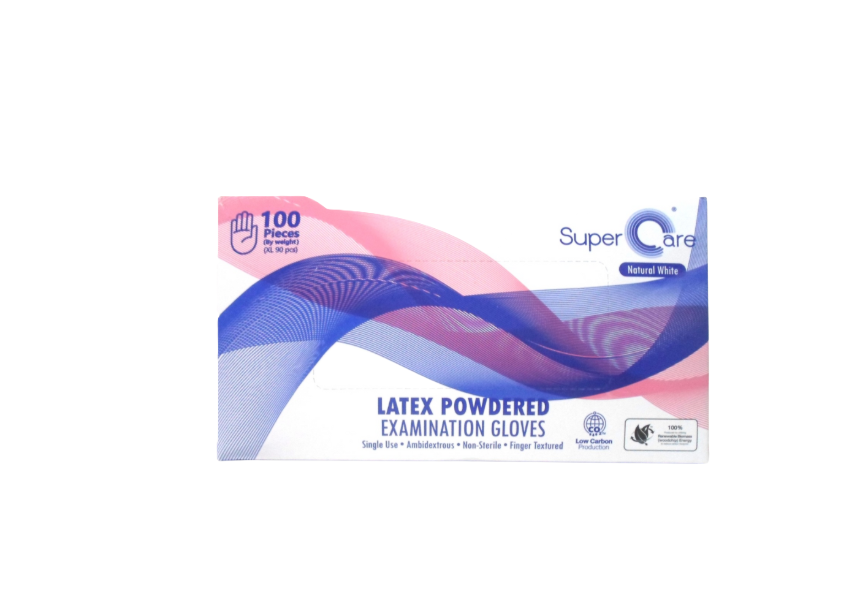 SUPER CARE GANTS D'EXAMEN EN LATEX TAILLE XL/L BOITE DE 100
