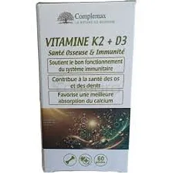 COMPLEMAX VITAMINE K2 + D3 BOITE DE 60 GELULES