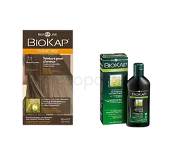 BIOKAP NUTRICOLOR 7.1 140ML + SHAMPOOING NOURRISSANT REPARATEUR