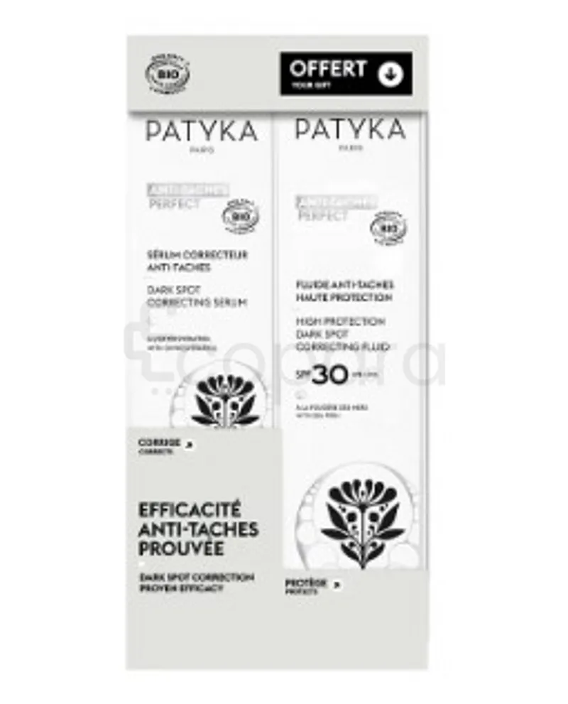 PATYKA COFFRET FLUIDE ANTI-TACHES HAUTE PROTECTION SPF30 40ML + SERUM CORRECTEUR ANTI-TACHES 30ML