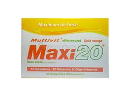 MAXI 20 MULTIVITAMINES BOITE DE 20 COMPRIMES GM