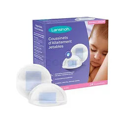LANSINOH COUSSINETS D'ALLAITEMENT JETABLES BOITE DE 24