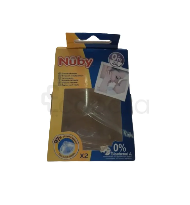 NUBY TETINE SILICONE 0MOIS+ BOITE DE 2 REFERENCE 2973