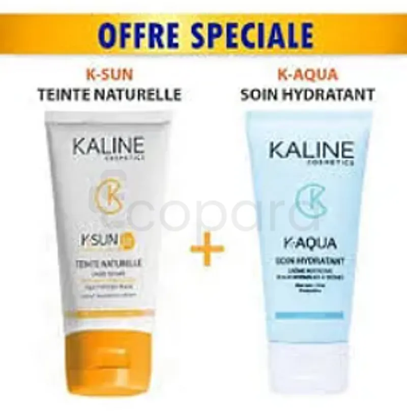 KALINE PACK K-SUN ECRAN TEINTE NATURELLE + K-AQUA SOIN HYDRATANT CREME NUTRITIVE 50ML OFFRE SPECIALE