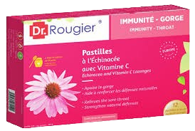 DR ROUGIER IMMUNITE-GORGE ECHINACEE VITAMINE C BOITE DE 12 PASTILLES